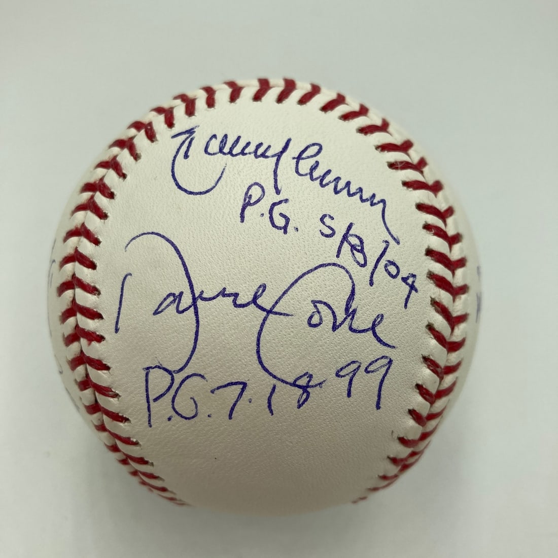 Perfect Game Pitchers Multi-Signed Baseball With Inscriptions JSA Authenticated - 2