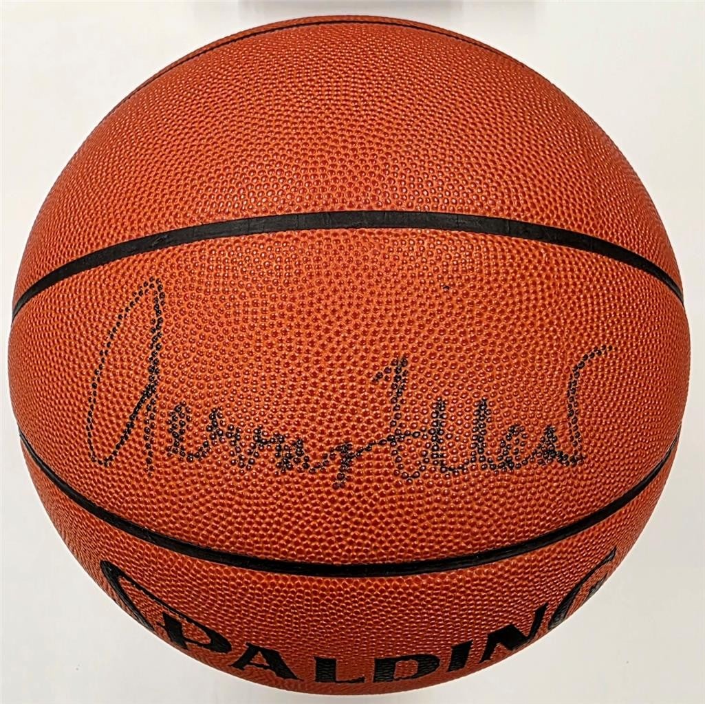 Spalding NBA Game Basketball Autographed by Jerry West Beckett Authenticated (1 of 4)