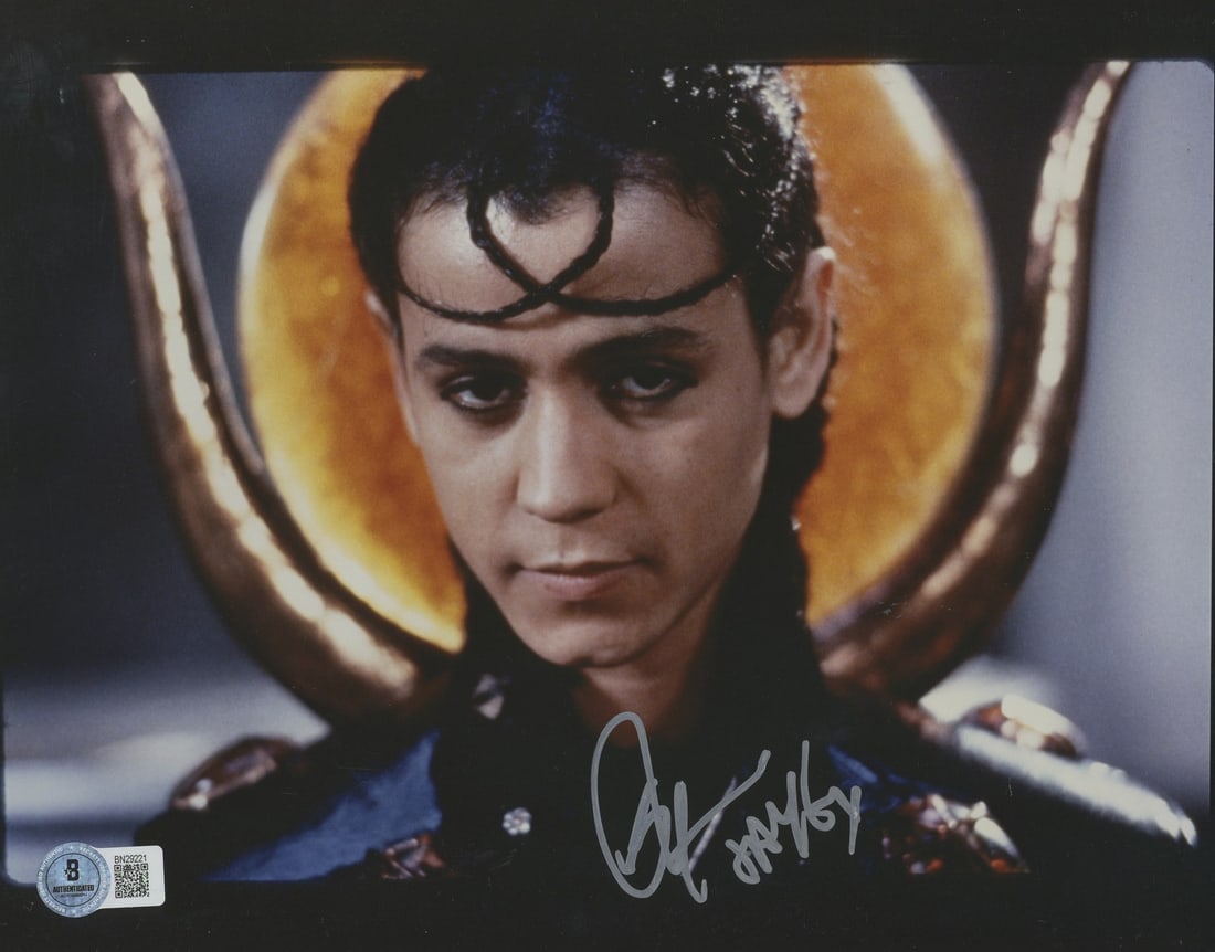 Jaye Davidson Stargate signed 8x10 photograph Beckett authenticated: Jaye Davidson Stargate signed 8x10 photograph Beckett authenticated This 8x10 photograph features an authentic autograph by Jaye Davidson from the film Stargate. The signature has been personally
