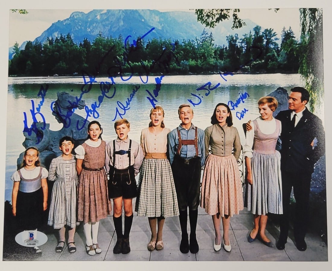 Eight by Ten Photo Signed by Seven Sound of Music Cast Beckett Authenticated: Eight by Ten Photo Signed by Seven Sound of Music Cast Beckett Authenticated This is an original 8x10 photograph signed by seven cast members of the movie Sound of Music. The autographs are authentica