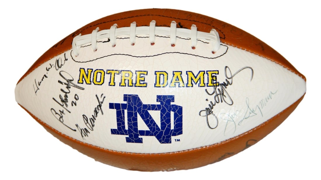 Notre Dame 1966 Football Autographed by Ara Parseghian Hanratty Bleier 30 Signatures (1 of 4)