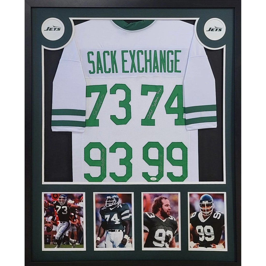 New York Jets Sack Exchange Signed Jersey Framed with PSA Authentication (1 of 4)