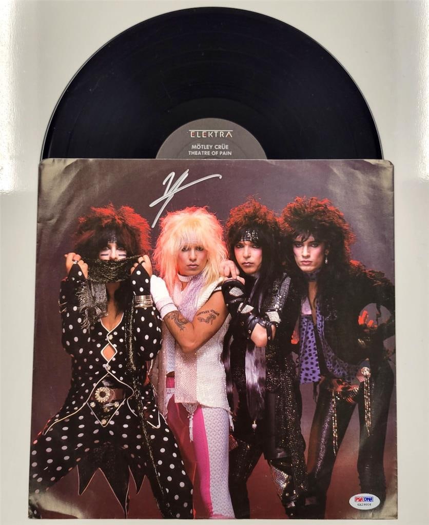Motley Crue album cover autographed by Vince Neil with PSA/DNA certificate: Motley Crue album cover autographed by Vince Neil with PSA/DNA certificate This original Motley Crue vinyl record album cover has been signed by Vince Neil. The autograph has been authenticated by PSA