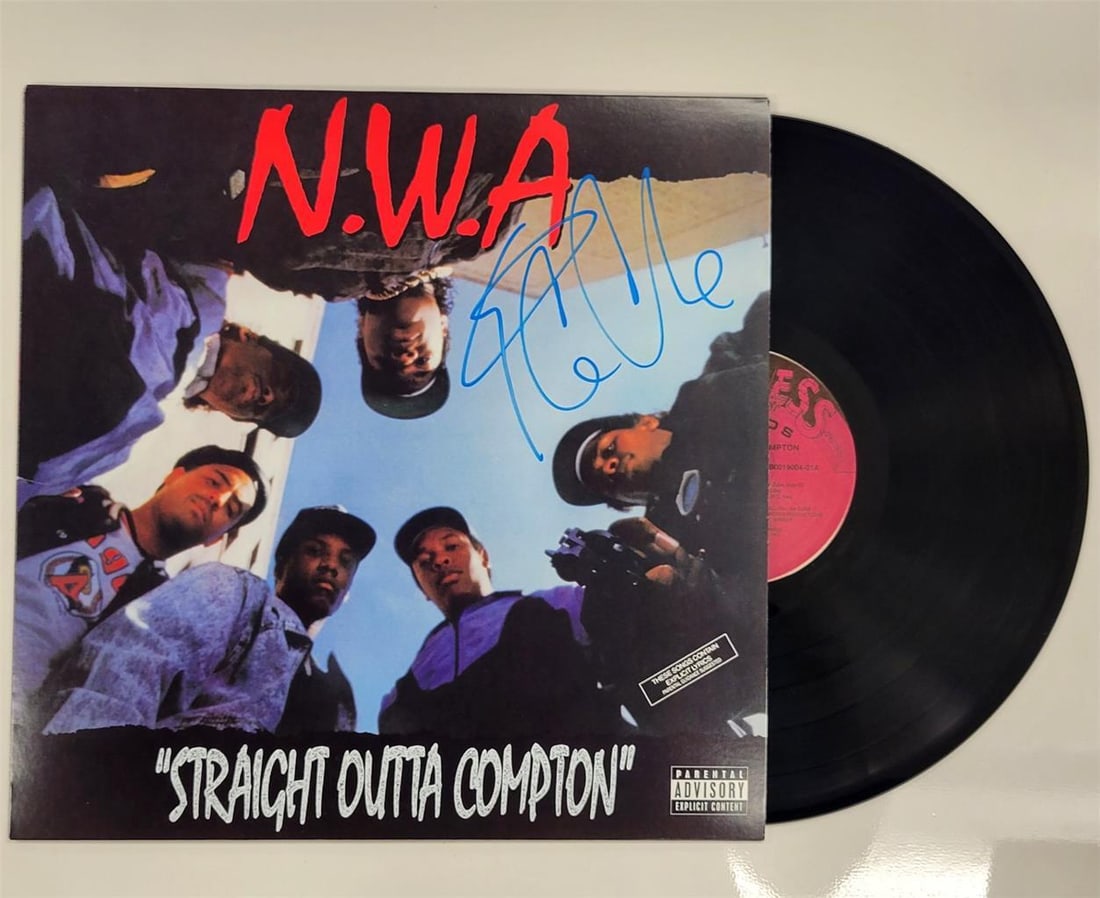 NWA Straight Outta Compton LP autographed by Ice Cube Beckett authenticated (1 of 5)