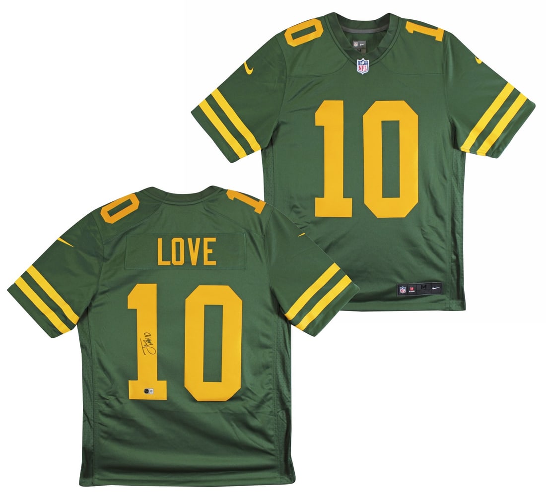 Jordan Love autographed Nike Limited Color Rush jersey Beckett witnessed: Jordan Love autographed Nike Limited Color Rush jersey Beckett witnessed Autographed Green Color Rush Nike Limited Jersey personally signed by Jordan Love of the Green Bay Packers. This is an original