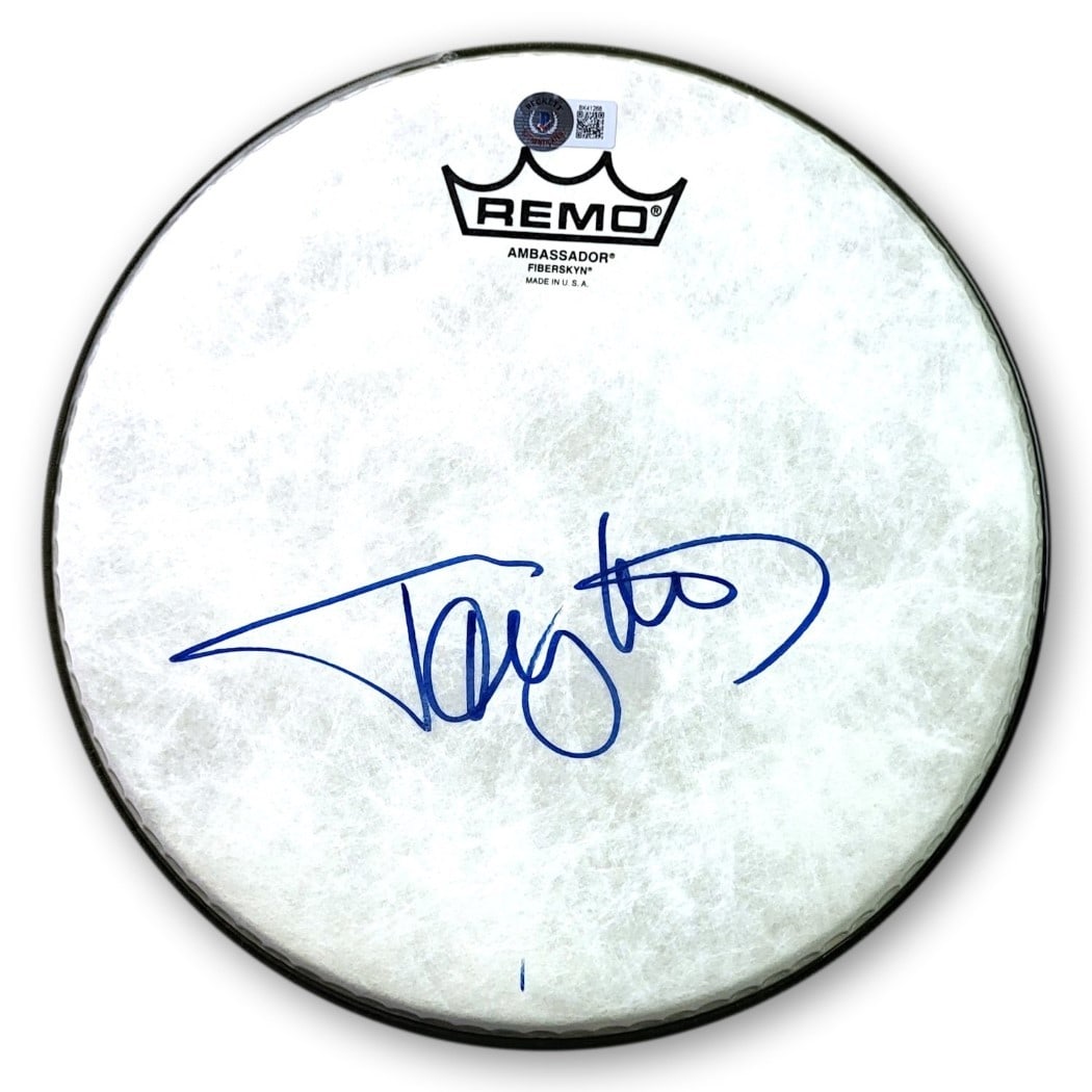 10 Inch Drumhead Signed by Tommy Lee Beckett Authenticated Motley Crue (1 of 3)