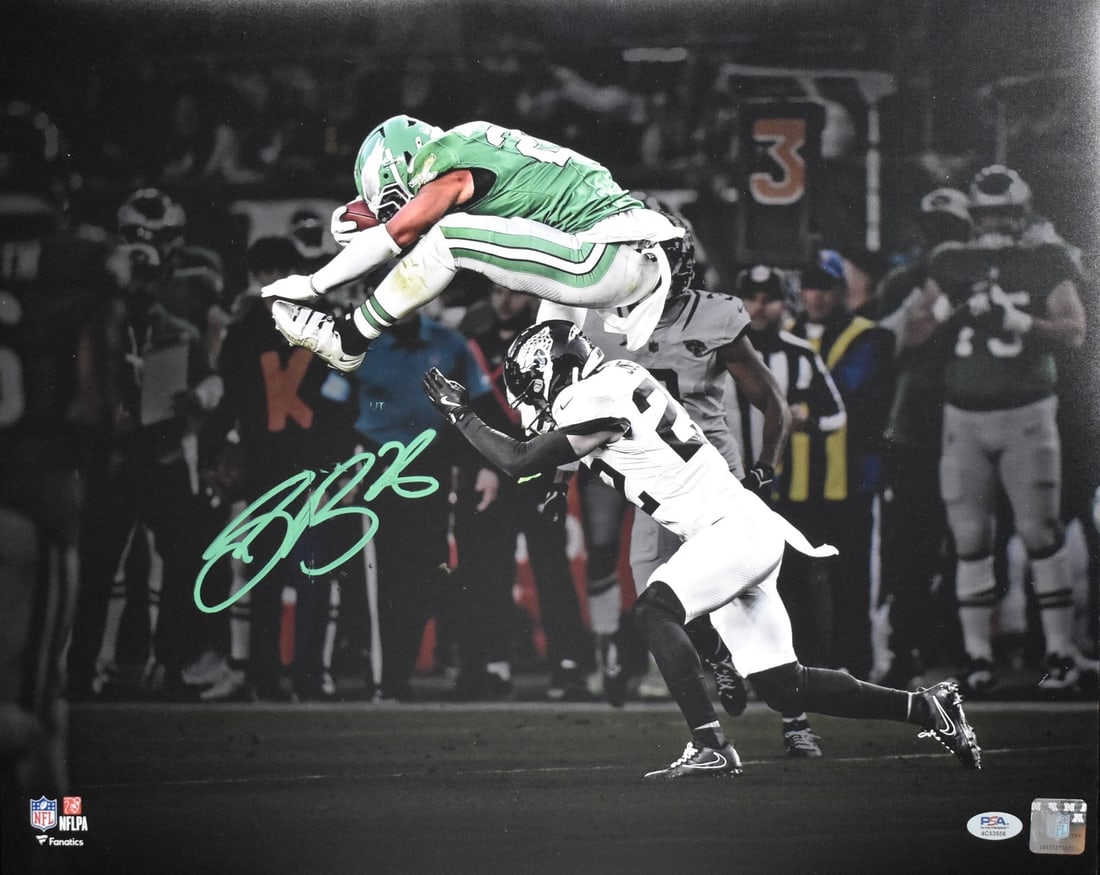 Saquon Barkley Signed The Leap 16x20 Eagles Photo PSA DNA Authenticated (1 of 3)
