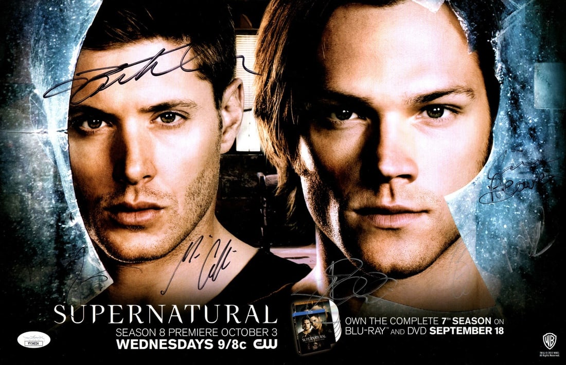 JSA Authenticated Supernatural Cast 11x17 Signed Poster (1 of 2)