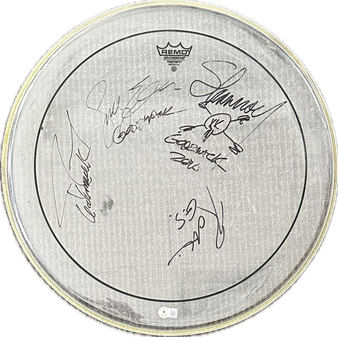 Godsmack autographed concert drumhead Beckett authenticated x4 (1 of 1)
