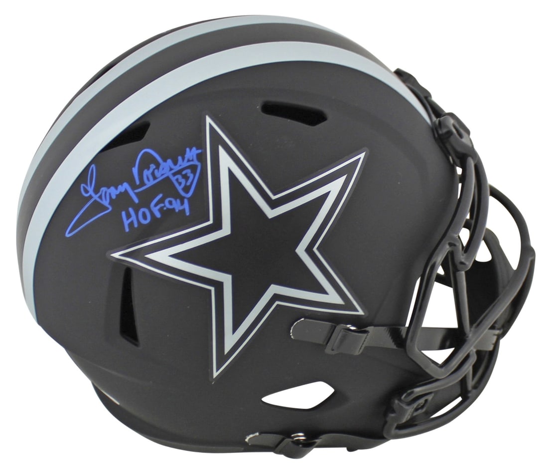 Tony Dorsett Signed Dallas Cowboys Eclipse Helmet HOF 94 BAS Authenticated: Tony Dorsett Signed Dallas Cowboys Eclipse Helmet HOF 94 BAS Authenticated This Dallas Cowboys autographed alternate Eclipse Riddell full-size speed replica helmet is personally signed by legendary pl