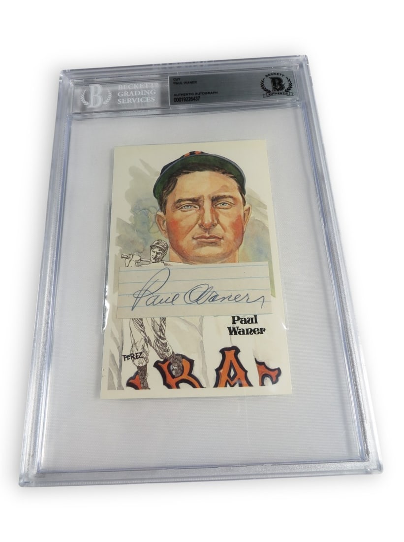Paul Waner Autograph Cut with Postcard Beckett Authenticated Pirates HOF (1 of 4)