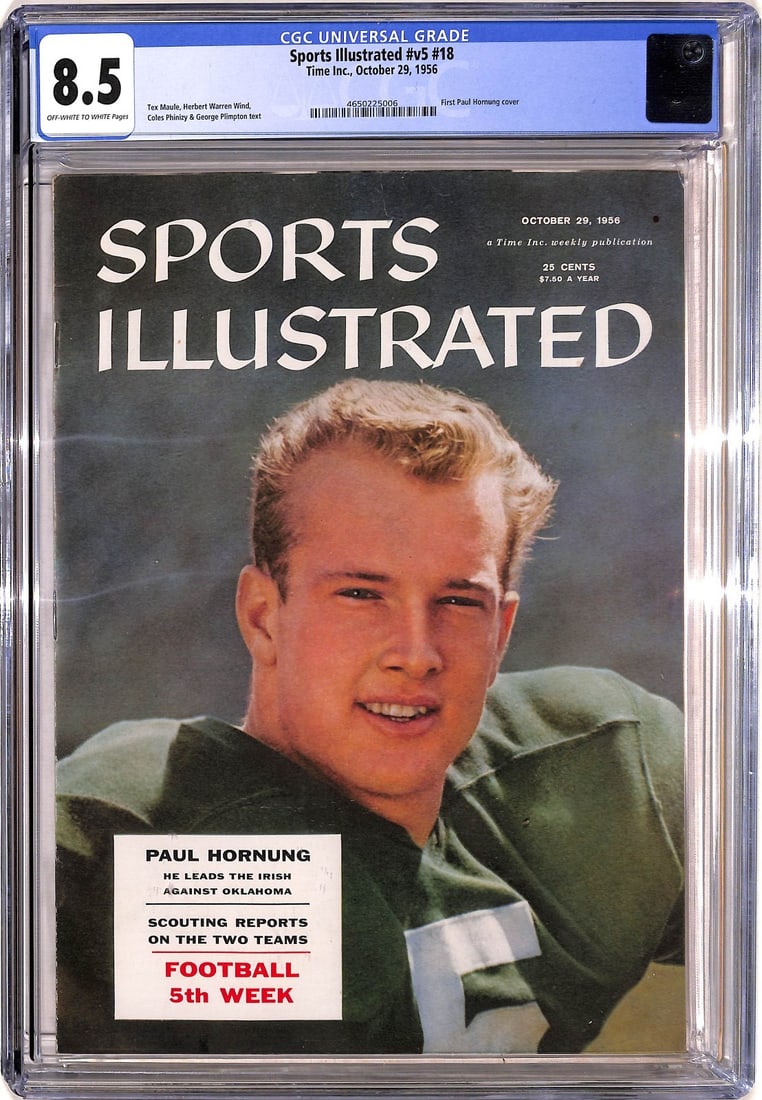 1956 Sports Illustrated Paul Hornung CGC 8.5 Notre Dame Magazine (1 of 2)