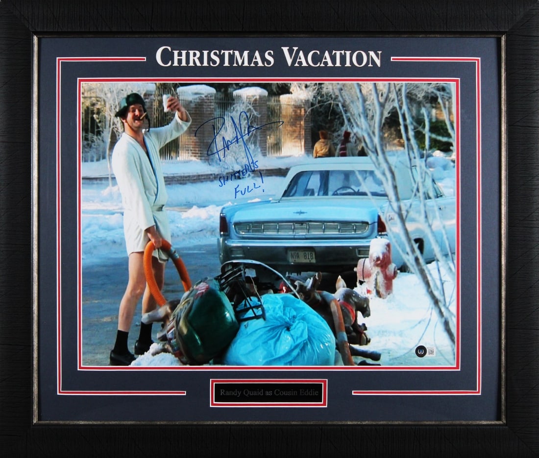 Framed 16x20 Photo Signed by Randy Quaid with Inscription Beckett Authenticated (1 of 2)