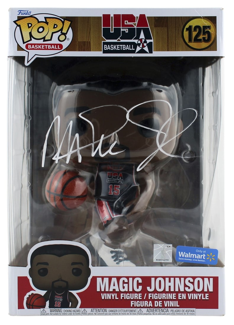 Autographed Funko Pop USA Basketball 125 Magic Johnson BAS Witnessed (1 of 8)