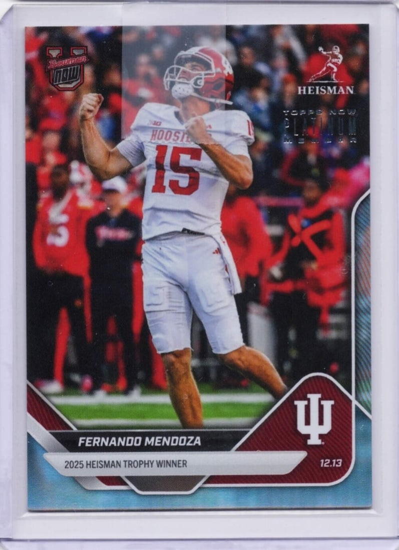 Fernando Mendoza 2025 Bowman U Now Platinum Member Rookie Football Card (1 of 2)