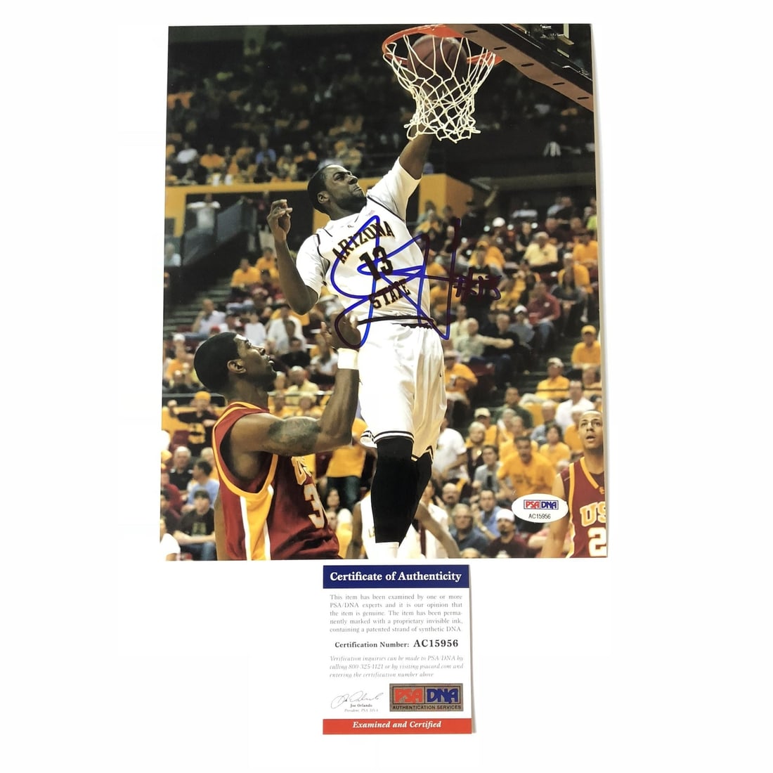 PSA DNA authenticated James Harden 8x10 autographed photo: PSA DNA authenticated James Harden 8x10 autographed photo This is a professionally printed 8x10 photograph featuring James Harden and signed by him. The photo captures Harden from his time with the Ar