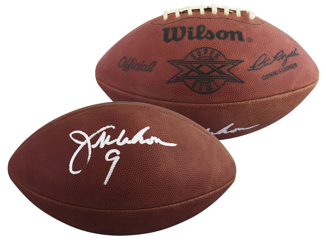 JSA Witnessed Jim McMahon Autographed Wilson The Duke Super Bowl XX Football: JSA Witnessed Jim McMahon Autographed Wilson The Duke Super Bowl XX Football Official Wilson "The Duke" NFL football featuring the Super Bowl XX logo, personally signed by Jim McMahon of the Chicago B
