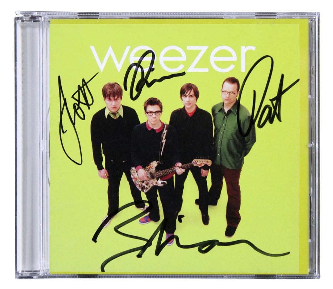 Weezer Green Album CD insert signed by 4 JSA authenticated (1 of 5)
