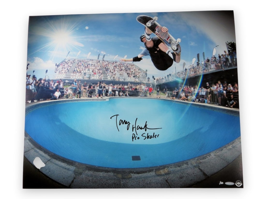 Upper Deck Authenticated Tony Hawk Signed 20X24 Photo The Pro Skater (1 of 2)