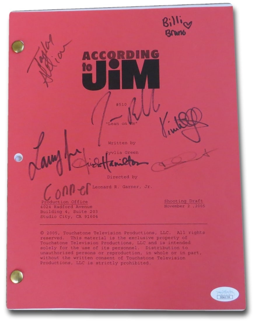 Jim Belushi JSA authenticated signed cast script (1 of 3)