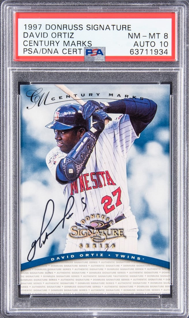 1997 Donruss Signature Series David Ortiz Auto RC /100 PSA 10 (1 of 2)