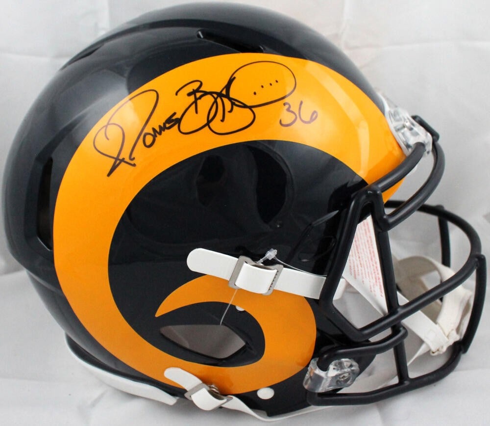 Beckett Certified Jerome Bettis Signed Rams Speed Helmet (1 of 7)