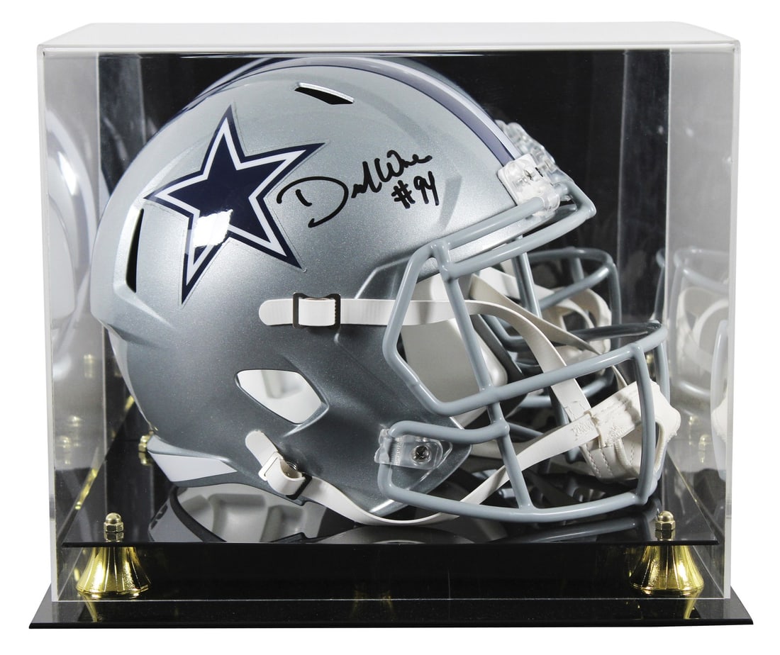 DeMarcus Ware Signed Dallas Cowboys Full Size Helmet with Beckett Authentication: DeMarcus Ware Signed Dallas Cowboys Full Size Helmet with Beckett Authentication This autographed Riddell full-size Speed replica helmet has been personally signed by DeMarcus Ware of the Dallas Cowbo