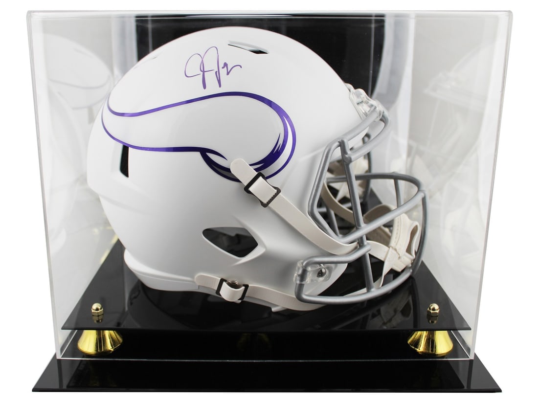 Justin Jefferson Signed 2024 Vikings F/S Speed Helmet with BAS Authentication (1 of 4)