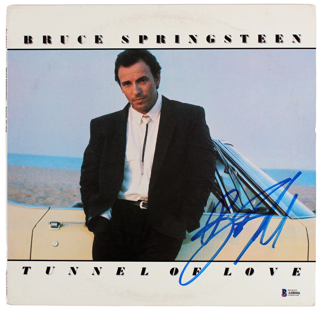 Bruce Springsteen Signed Tunnel of Love Album Cover with COA (1 of 4)