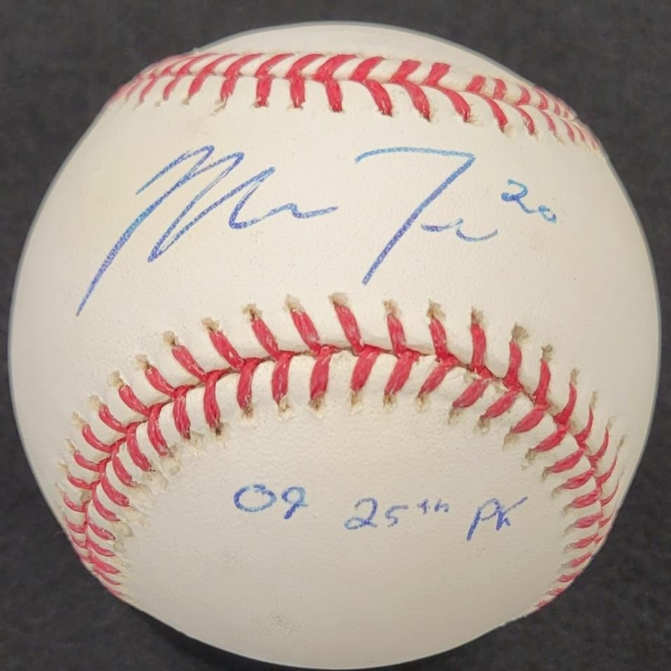 Mike Trout 2009 Rookie Autographed Baseball JSA Certified: Mike Trout 2009 Rookie Autographed Baseball JSA Certified Celebrate the legacy of baseball with this original Mike Trout Rookie Autographed Major League Baseball. This ball features Trout's signature,