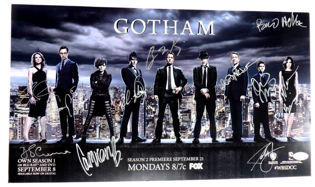 Gotham cast signed 10x18 original poster JSA authenticated (1 of 4)