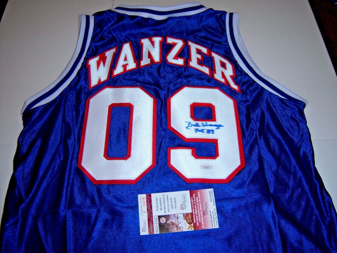 Signed Bob Wanzer Rochester Royals Jersey with JSA COA and Hall of Fame Inscription: Signed Bob Wanzer Rochester Royals Jersey with JSA COA and Hall of Fame Inscription This pre-owned basketball jersey is signed by Bob Wanzer, a Hall of Famer inducted in 1987. It represents his time w