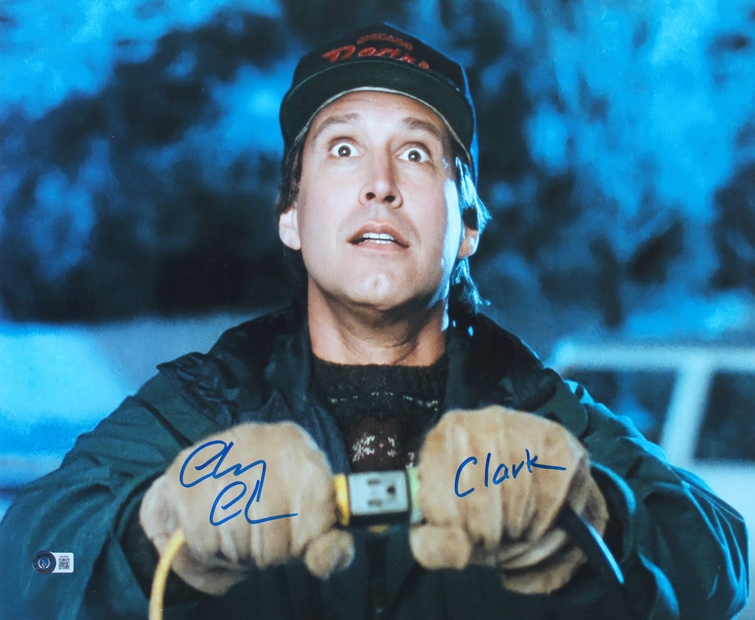 Chevy Chase Signed 16x20 Clark Photo BAS Witnessed National Lampoon's Christmas Vacation: Chevy Chase Signed 16x20 Clark Photo BAS Witnessed National Lampoon's Christmas Vacation This exquisite 16x20 photograph features Chevy Chase as "Clark" from the beloved film National Lampoon's Christ