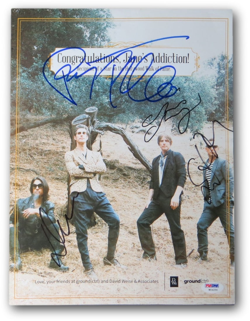 PSA DNA Signed Jane's Addiction 10X13 Promo Photo Perry Farrell Navarro (1 of 5)