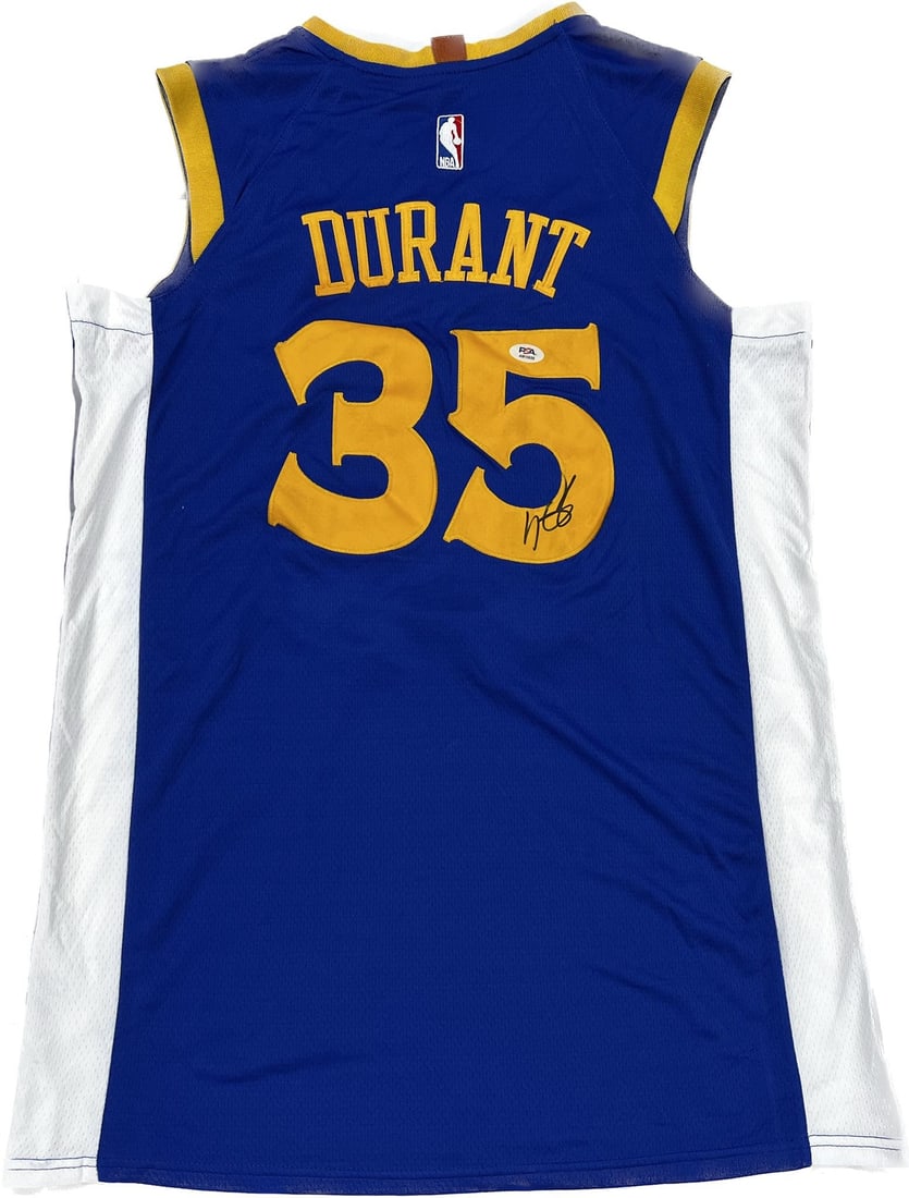 Kevin Durant PSA DNA autographed Golden State Warriors basketball jersey (1 of 2)