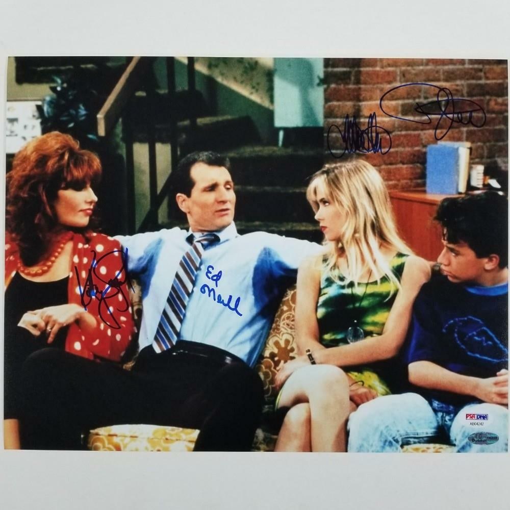 Signed 11x14 Married With Children Cast Photo Authenticated by PSA DNA: Signed 11x14 Married With Children Cast Photo Authenticated by PSA DNA This original 11x14 photo features signatures from the cast of Married With Children, including Ed O'Neill, Katey Sagal, and Chri