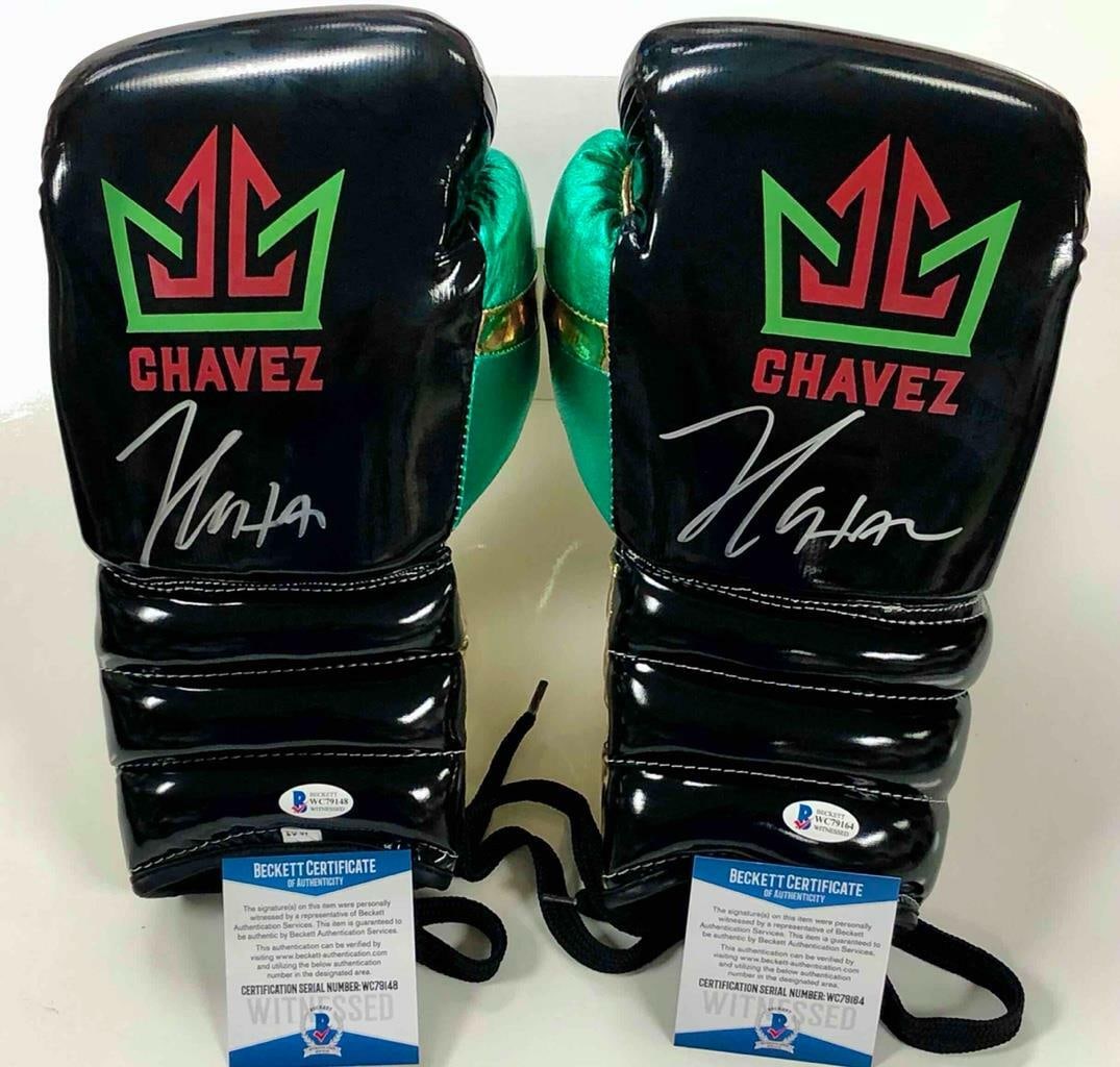 Julio Cesar Chavez Signed Boxing Gloves with Beckett Authentication (1 of 6)