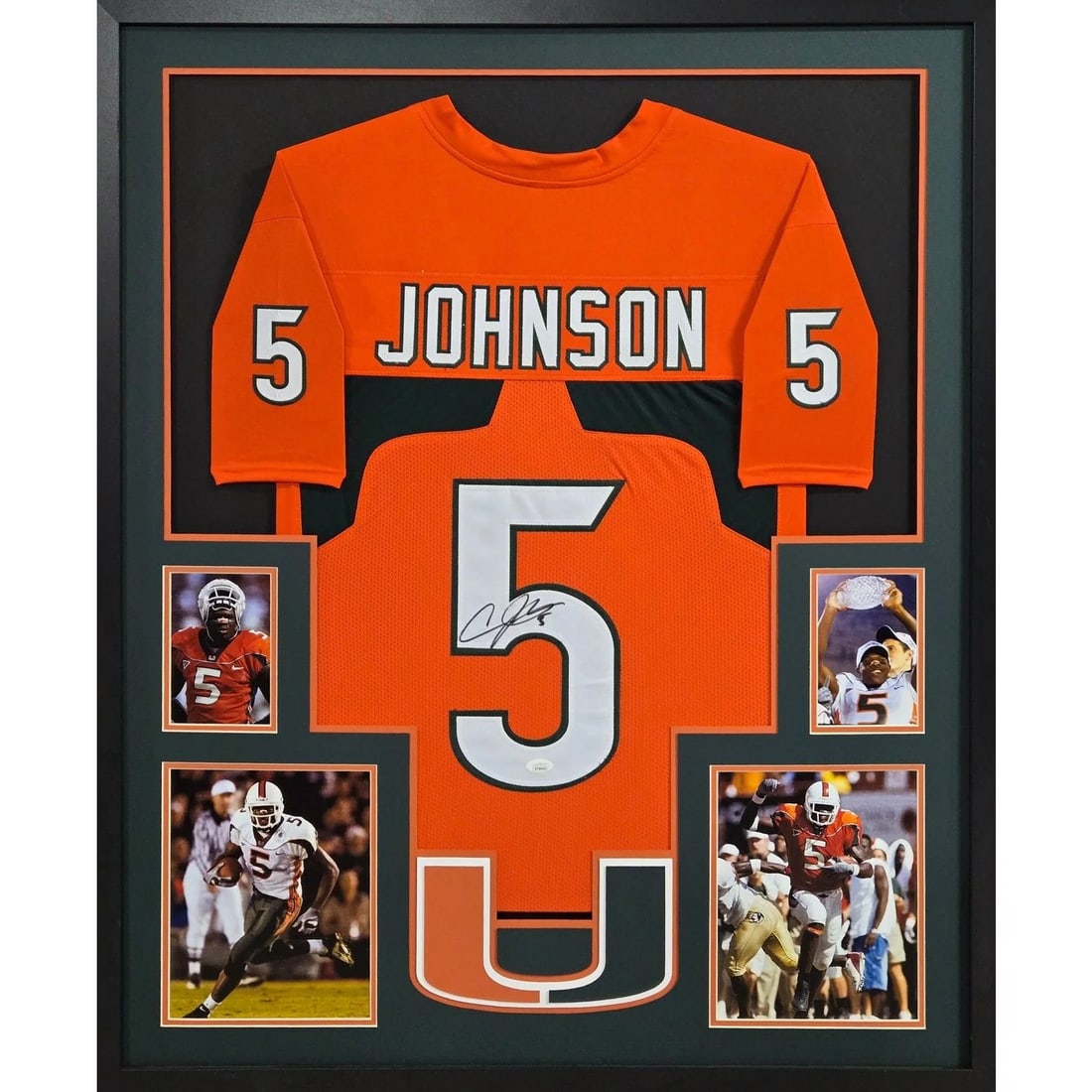Andre Johnson Signed Jersey Framed Beckett Authenticated Miami 42x34: Andre Johnson Signed Jersey Framed Beckett Authenticated Miami 42x34 This autographed framed jersey of Andre Johnson is a must-have for any Miami fan. The jersey is authenticated by Beckett, a leading