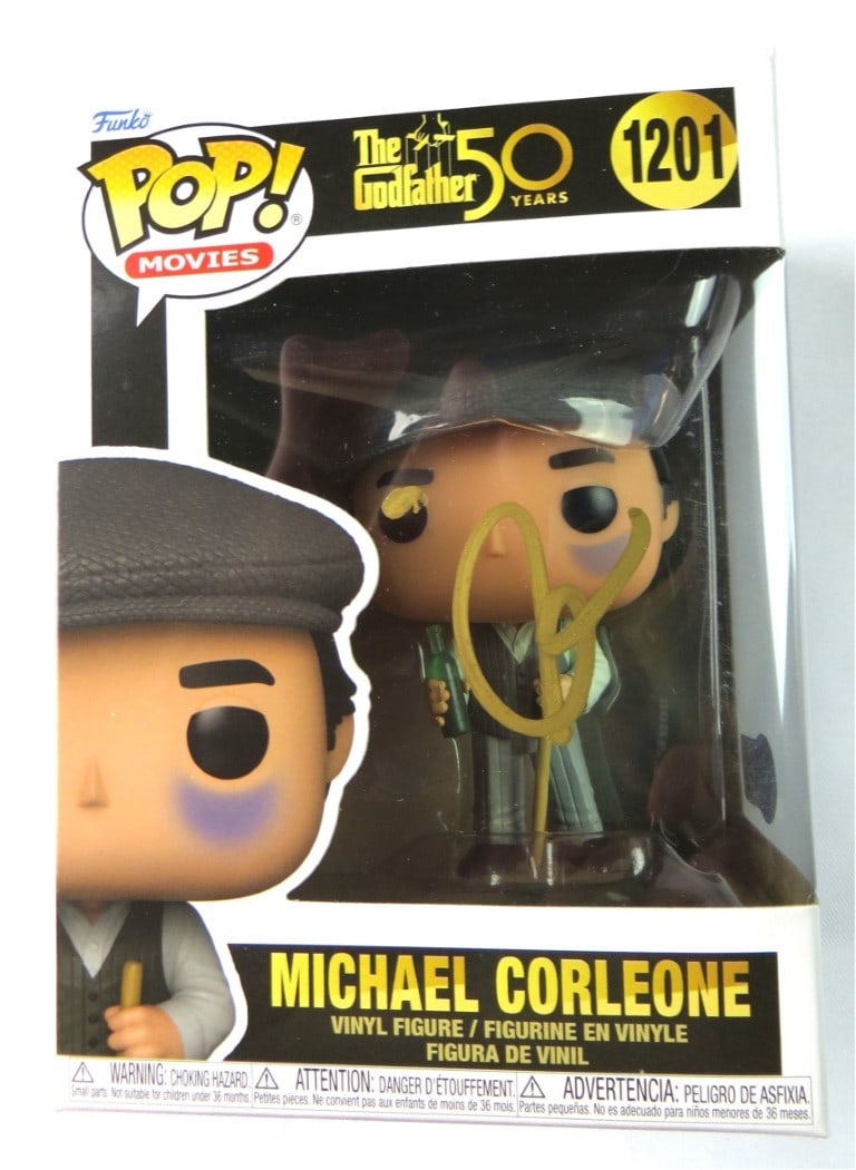 Beckett authenticated Al Pacino Godfather Funko POP autograph: Beckett authenticated Al Pacino Godfather Funko POP autograph This Funko POP! figure features Michael Corleone from The Godfather and has been hand-signed by Al Pacino. The autograph is authenticated 