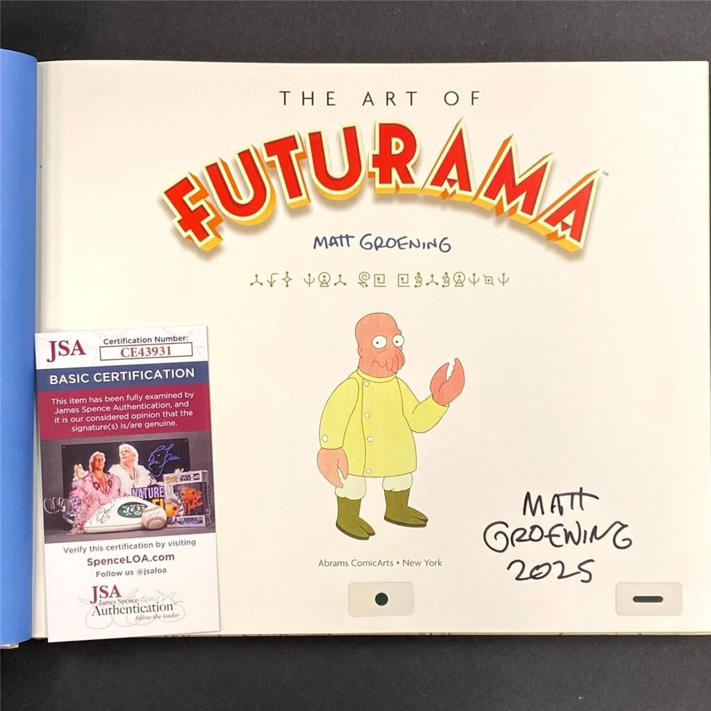 Signed Futurama art book by Matt Groening JSA (1 of 5)