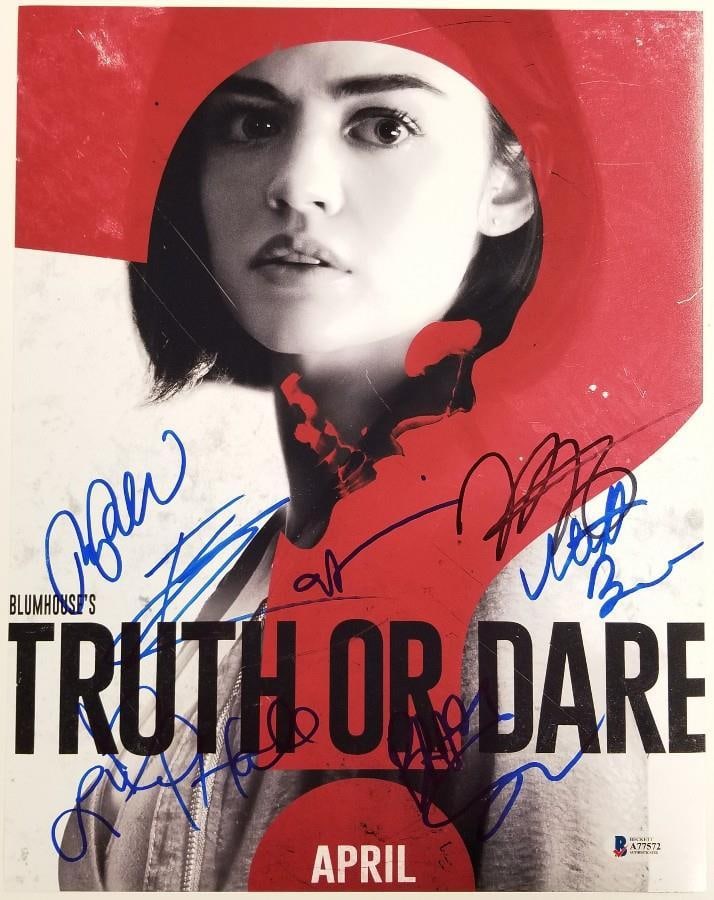 11x14 Photograph Signed by 7 Truth or Dare Cast Members with Beckett BAS COA (1 of 3)