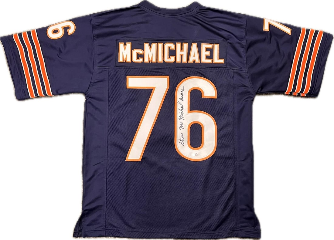 Chicago Bears Steve McMichael Autographed PSA DNA Stitched Jersey (1 of 2)