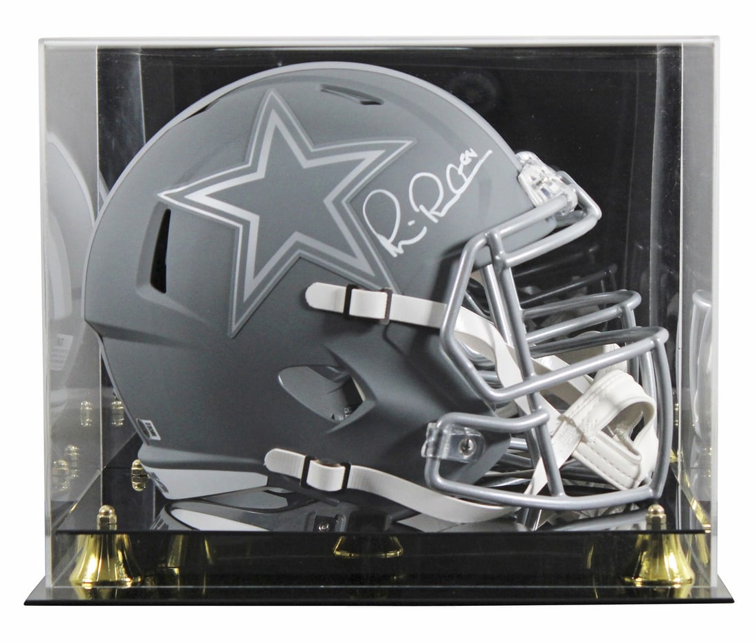 Michael Irvin Signed Dallas Cowboys Slate Helmet with Beckett Authentication: Michael Irvin Signed Dallas Cowboys Slate Helmet with Beckett Authentication This authentic full-size speed replica helmet features the signature of Michael Irvin, a legendary player of the Dallas Cow