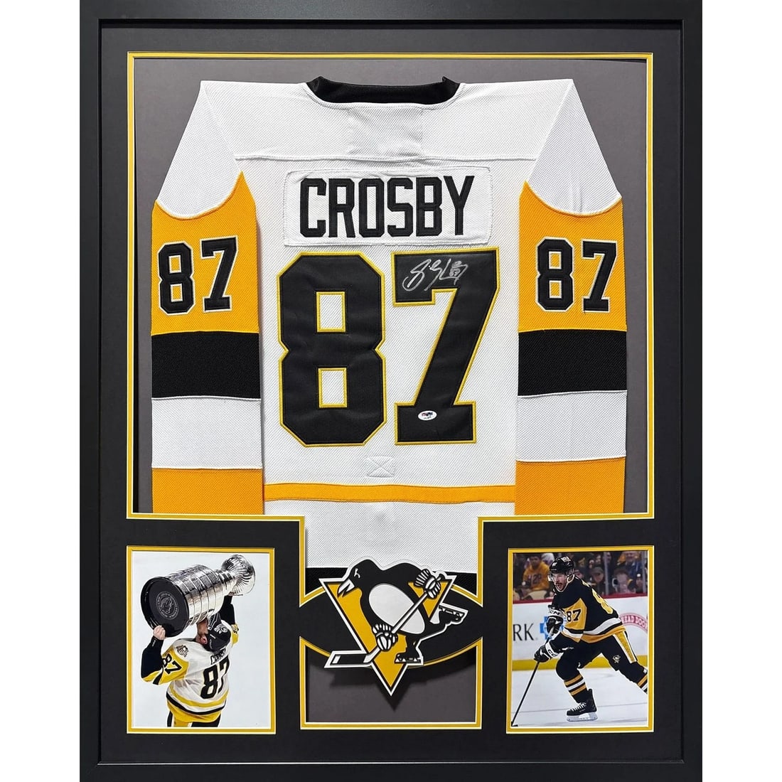PSA DNA Authenticated Sidney Crosby Framed Penguins Jersey 42x34 (1 of 3)