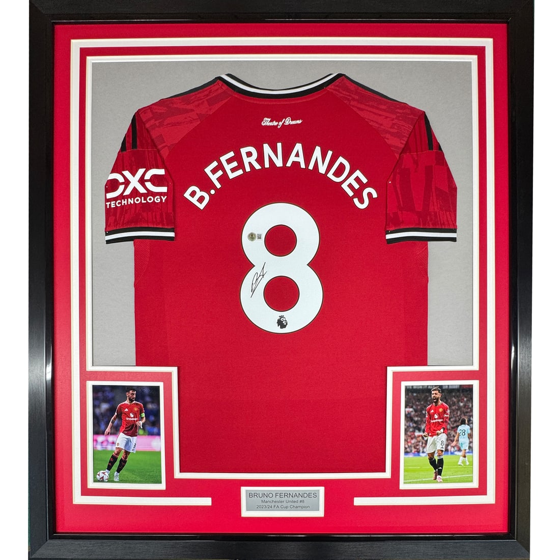 Bruno Fernandes Signed Manchester United Jersey Framed With BAS COA 35x39 (1 of 2)