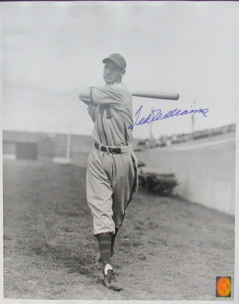 Autographed 16x20 Black White Photo Ted Williams With Green Diamond Hologram (1 of 4)