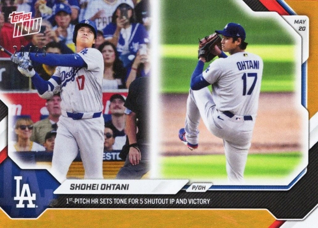 Topps Now #226 Shohei Ohtani Orange Foil /25 MLB trading card: Topps Now #226 Shohei Ohtani Orange Foil /25 MLB trading card 2026 Topps Now Shohei Ohtani #226 Orange Foil /25 baseball card featuring Shohei Ohtani of the Los Angeles Dodgers. This pre-owned sports 