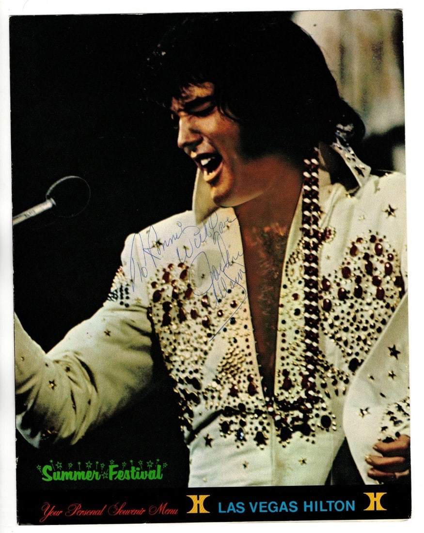 Vegas Program Signed by Jackie Wilson JSA Authenticated 1975 (1 of 4)