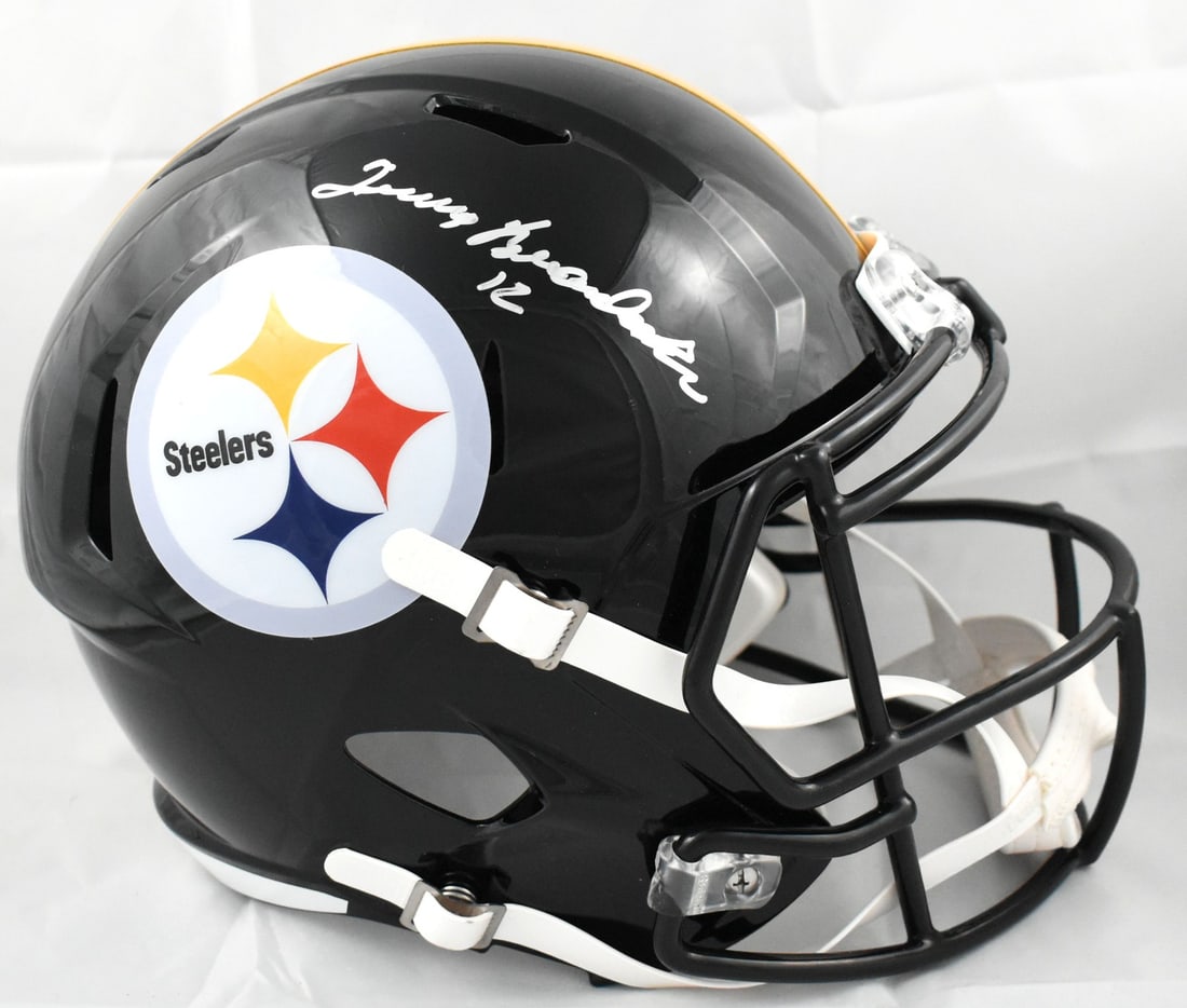 Beckett Holo Terry Bradshaw Signed Steelers Full Size Speed Helmet (1 of 6)