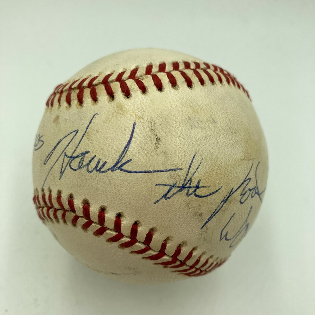 Rare Road Warrior Hawk Signed Baseball Dec 2003 WWF JSA COA (1 of 8)